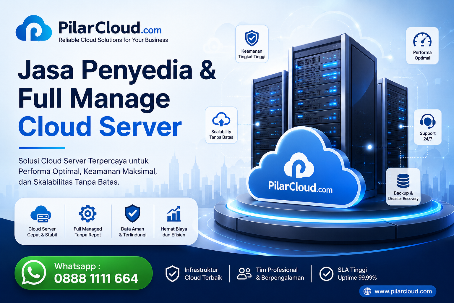 Jasa Managed Kubernetes profesional untuk perusahaan. Kelola cluster Kubernetes, monitoring, security, scaling, dan support 24/7 secara optimal. | Penyedia Cloud Server Indonesia terpercaya untuk bisnis dan perusahaan. Infrastruktur cloud cepat, aman, scalable, dan didukung tim profesional